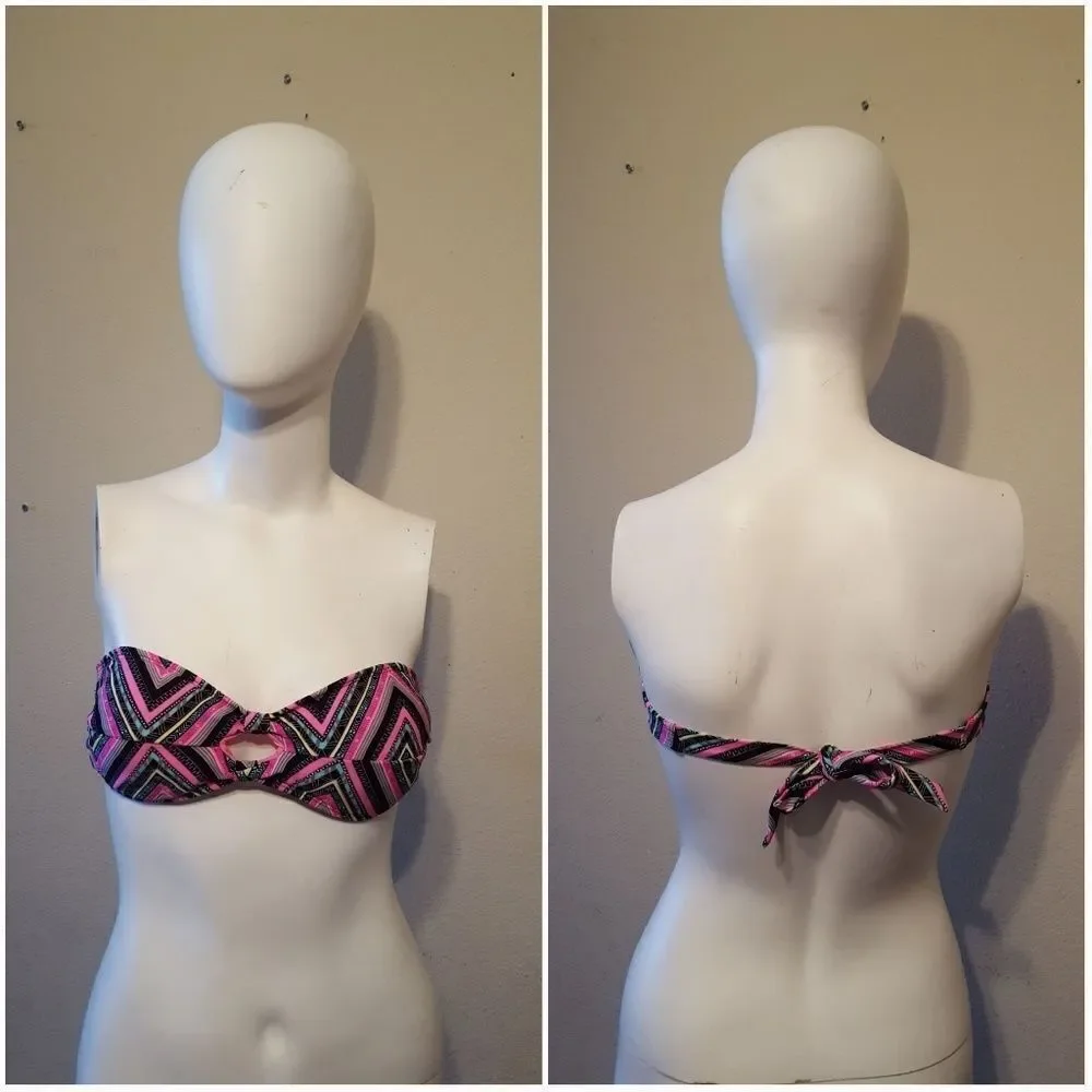California Waves Strapless Bikini Sz M